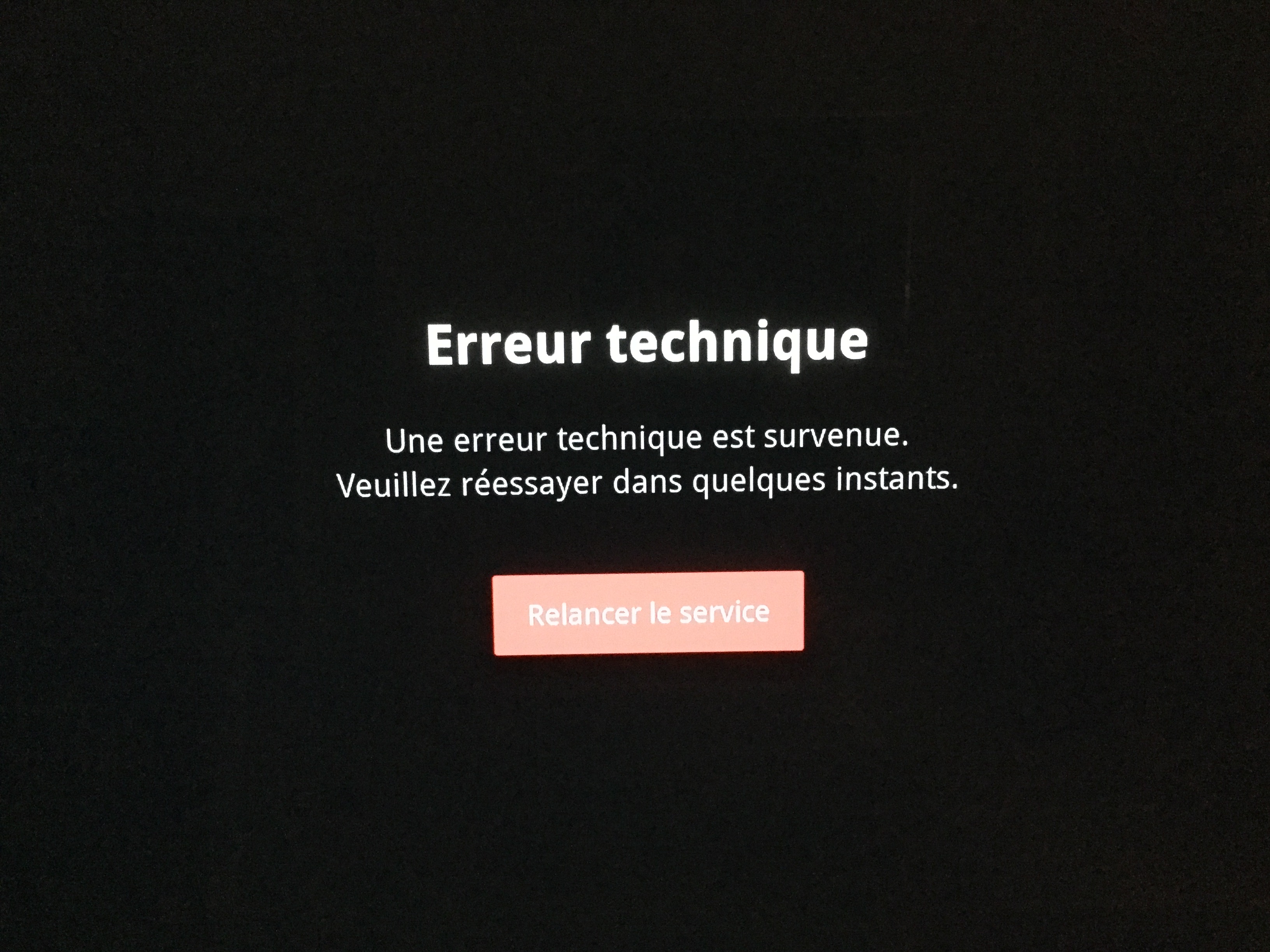 Une Erreur Technique Est Survenue Veuillez Reessayer Dans Quelques Instants je n ai plus canal series et canal a la demande (erreur technique :  relancer le service) - Résolue