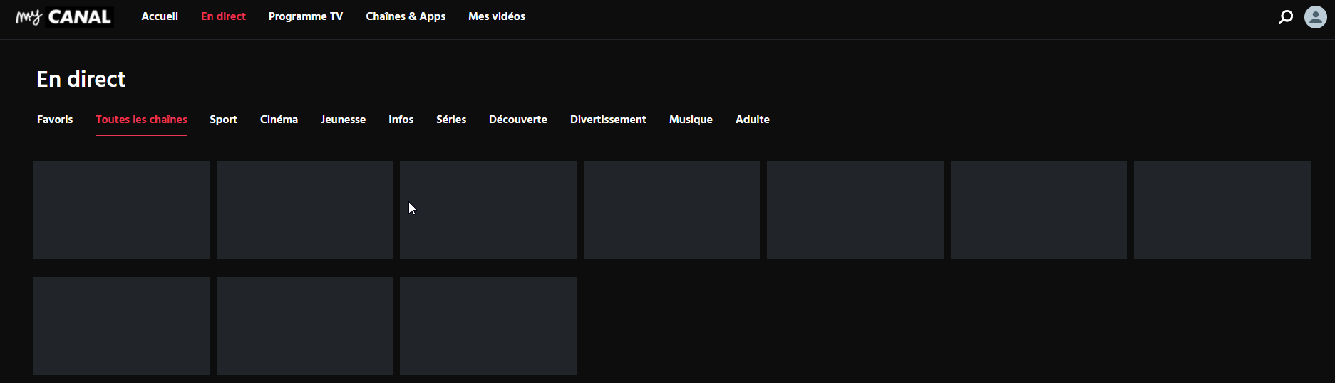 Programme De Cet Apres Midi Sur Toutes Les Chaines Mycanal live ne fonctionne plus depuis cet après midi - Résolue