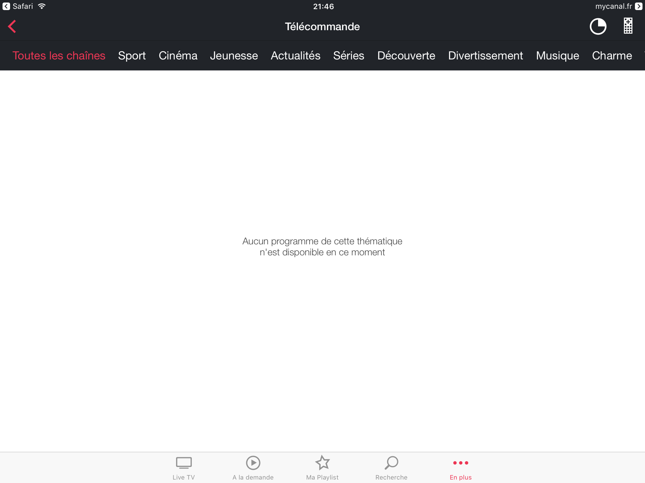 Aucun programme de cette thématique n'est